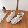 Botines Cortos de Moda para Niñas Estilo Pequeña Chanel Invierno 2026 Nuevos Botines Cortos Acolchados Cómodos de Princesa Zapatos Antideslizantes para Niños