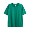 Camiseta blanca de manga corta de algodón puro de 230 g de peso pesado con hombros caídos para hombre y mujer, marca de moda ins, camiseta holgada de cuello redondo al por mayor en stock