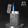 Nuevo modelo de encendedor Langsheng a prueba de viento inflable de llama directa, tono acero vintage, personalizado, regalo de alta gama para hombres, venta al por mayor