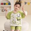 Pijamas coreanos para meninas, algodão puro, verão, pais e filhos, fino, manga curta, fofo, menina, Cunda, crianças, mãe e filha, roupas para casa