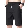 Pantalones Cortos Deportivos Elásticos de Verano para Hombre, Pantalones Cortos Casuales Holgados de Cinco Puntos de Moda para Hombres Jóvenes, Pantalones Finos Versátiles de Longitud Media