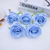 Nueva cabeza de flor de rosa de caramelo de simulación de comercio exterior de 9 cm, decoración de boda de comercio electrónico transfronterizo, corona de pared de flores DIY, decoración