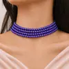 Colar Francês Elegante Pérola Elegante Colar de Luxo Leve Cruz Fronteiriça Comércio Exterior Moda Acessórios para Jantar