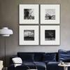 Combinación de Fotografía en Blanco y Negro Pintura Decorativa Nicho Arte Habitación Modelo Pintura Colgante Pasillo de Hotel Dormitorio Estudio Café Mural