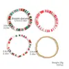 Populares Accesorios Navideños Europeos y Americanos Transfronterizos de Amazon Pulsera de Copo de Nieve Pulsera Navideña de Cristal para Mujer Set