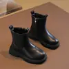 Botas Martin para meninas, nova coleção outono/inverno 2026, botas infantis, botinhas, botas de couro para meninos, botas com forro de fleece estilo britânico