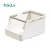 Caixa de Armazenamento de Mesa Fasola Cesta de Armazenamento de Lanches de Grande Capacidade para Dormitórios de Estudantes, Caixa de Armazenamento Empilhável para Sachês de Café e Chá