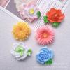 Accesorios de resina de dibujos animados para bricolaje simulación peonía loto pequeñas flores margarita pegamento crema horquilla colgante para funda de teléfono móvil