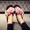 Sandalias de Dama de Verano con Lentejuelas de Flores, Plataforma con Tacón de Espiga, Zapatos de Mujer, Sandalias Transpirables Antideslizantes para Vacaciones en la Playa