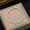 Pulseras de Tenis Europeas y Americanas Transfronterizas de 2.5*5mm de Zirconia Colorida, Pulseras de Tenis para Hombre y Mujer Modernas y a la Moda Venta Directa de Fábrica