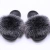 Chinelo de pele de raposa sintética quente de venda no exterior AliExpress chinelos de pele femininos chinelos de casa de pele artificial