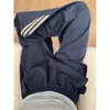 Pantalones Deportivos Casuales de Rayas Estilo Retro Americano Talla Grande para Mujer, Pantalones Jogger Delgados Sueltos de Pierna Recta para Primavera y Verano