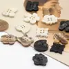 Botones Irregulares de Resina de 25 mm para Abrigos, Suéteres y Gabardinas, Botones Planos en Relieve, Accesorios para Ropa al por Mayor