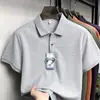 Camisa Polo Personalizada de Manga Corta con Logo Imprimible para Hombre, Algodón Puro, Nuevo Estilo de Verano, Casual de Negocios, Camiseta Holgada y Transpirable para Hombre