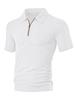 Camisa Polo Casual Suelta de Verano Nueva para Hombre, Jacquard de Toalla, Solapa con Cremallera, Manga Corta