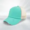 Gorra de Béisbol de Malla Perforada Lavable de Verano con Logo Personalizado, Recorte para Cola de Caballo, Gorra de Malla Transpirable, Sombrero de Sol para Protección Solar al Aire Libre