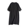 Vestido Exclusivo de Loja com Lavagem à Areia em Linho Puro, Estilo Japonês Artístico, Textura Fosca, Decote em V, Caimento Solto, Emagrecimento, Vestido Longo Plus Size