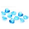 Fábrica en stock al por mayor de vidrio azul marino en forma de corazón tamaño 3 * 3-8 * 8 mm acabado vidrio de piedra desnuda