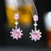 2023 Novos Brincos da Moda de Luxo Leve Femininos Agulha de Prata S925 Senso Avançado Brincos de Floco de Neve Personalizados Brincos de Celebridade da Internet Atacado