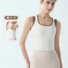 Sujetador Deportivo Ajustado con Espalda Cruzada y Copas Fijas para Entrenamiento y Fitness, de Soporte para Ejercicios de Intensidad Media a Alta, Ropa de Yoga para Mujer
