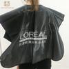 Salón de barbería capa para teñir el cabello capa grande negra capa caliente para teñir tela para tratamiento capilar herramientas para el cabello capa iónica para planchar