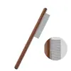 Peine de madera para mascotas para eliminar el pelo suelto, peine de madera para perros y gatos, eliminación de pulgas, desenredar suministros para mascotas, peine de madera maciza
