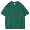 Camiseta de Algodão Puro de Manga Curta para Homem, Estilo Fino de Verão, Corte Solto, Peça Superior Branca Pura de Manga Meia-Manga Pesada, Tendência Casual de Manga Meia-Manga