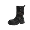 Botas de couro para meninas 2026 novo estilo botas Martin infantis para meninas mais velhas botas de princesa botas de cano médio para outono e inverno para meninas