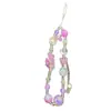 Estilo Ins Doce Fresco Acessível Luxo Menina Flor Rosa Laço Corrente para Celular Capa de Celular Pingente Corrente de Câmera CCD Cordão