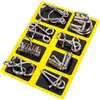 Juego de Rompecabezas de Nueve Eslabones Transfronterizo, Juego de 24 Anillos Desbloqueables, Cerradura Luban, Cerradura Kongming, Juego de Regalo Educativo para Niños