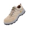 Zapatos de Protección Laboral de Verano de Cuero de Gamuza, Zapatos Protectores de Construcción Transpirables, Punteras de Acero Anti-aplastamiento y Anti-perforación, Zapatos de Trabajo de Poliuretano