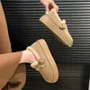 Zapatos Birkenstock Mate para Mujer con Terciopelo Plus Suela Gruesa Botas de Nieve 2026 Nuevo Estilo Invierno Zapatos de Algodón para Aumentar Altura Zapatos de Pan