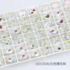 Dongzhou Rosa Sakura Recubierto Accesorios de Pedrería para Uñas Roca Dulce Corazón Retorcido Vidrio Puntiagudo Pedrería Brillante Adhesivo para Uñas Pedrería