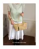Bolso cesta tejido de moda y elegante con diseño calado, alto valor estético, bolso de hombro tipo tote, único y moderno, bolso de axila de gran capacidad