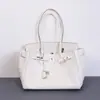 Cuero Genuino Estilo Nuevo Atractivo Bolso de Hombro Axila para Viajante Gran Capacidad Bolso de Mano Piel de Vaca Bolso Divertido de Platino