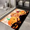Felpudo de Halloween Transfronterizo Resistente a la Suciedad del Baño Terciopelo de Cristal Absorbente Antideslizante Felpudo para Puerta de Entrada Alfombra de Halloween