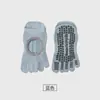 Calcetines sin talón de cinco dedos, Calcetines de yoga antideslizantes profesionales, Calcetines de fitness amortiguadores y absorbentes de sudor, Calcetines cortos transpirables para Pilates