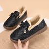 Novo Boken de Inverno com Forro de Lã Quente Plano Lã Artificial Slip-on Celebridade da Internet Sapatos com Forro de Lã para o Inverno