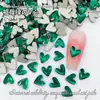6mm V Corazón Corazón de Melocotón Celebridad de Internet Populares Planos Fondo Plano Forma Especial Diamante Uñas Joyería Diamante Decoración Cristal de Vidrio Usable Uñas Diamante