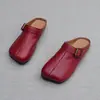 Pantuflas Baotou para Mujer, Calzado de Verano para Exterior, Moda Retro Tendencia 2026 Zapatos Casuales Hechos a Mano, Piel Suave, Suela Suave Zapatos Pequeños de Cuero