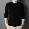 Amor Papá Suéter Casual de Punto para Hombres de Mediana Edad y Mayores con Forro de Felpa Engrosado Suéter de Cuello Redondo para Papá Ropa Superior para Hombres