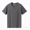 Nuevo Modelo 2025 Camiseta de Manga Corta 180g de Algodón Puro de Xinjiang para Mujer, Cuello Redondo, Corte Holgado, Color Sólido, Casual de Verano, Hombro Normal, Manga Media para Hombre