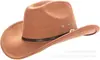 Chapéu de Cowboy Ocidental Novo de Lã Chapéu Alto com Aba Larga Estilo Étnico Chapéu de Jazz Amazon AliExpress Transfronteiriço