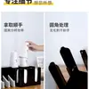 Portavasos de Papel Acrílico Caja de Almacenamiento para Tapas y Popotes Tienda de Café y Té con Leche Bar Estante de Almacenamiento para Suministros Desechables Comercial
