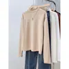 Camiseta de manga larga con cuello alto de forro polar de doble cara para talla grande, nuevo estilo de otoño para mujeres de talla grande, top interior adelgazante y que realza la figura para mujeres