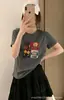 Camiseta de algodón acanalado Shisanxing de fuente física para mujer, top de manga corta ajustado, suministro exclusivo mayorista de verano