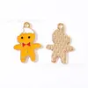 Navidad Aleación Esmalte DIY Accesorios Papá Noel Campana Bastón Pulsera Pendientes Colgante Hecho a Mano