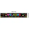Banner Europeo y Americano Transfronterizo Nuevo Banner de Bienvenida para el Aula Temporada de Regreso a Clases Tela de Fondo Decorativa Inspiradora Decoración de Aula Poliéster