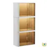 Armario Plegable para Ropa para Uso Doméstico, Armario Sencillo, Caja Organizadora para Ventana de Mirador, Caja de Almacenamiento de Plástico con Puerta Enrollable