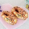 Pantuflas de Pan de Dibujos Animados Divertidas Tostadas Paquete Raíz Perezoso Hogar Damas Algodón Pantuflas Pareja Zapatos de Luna Zapatos de Hamburguesa